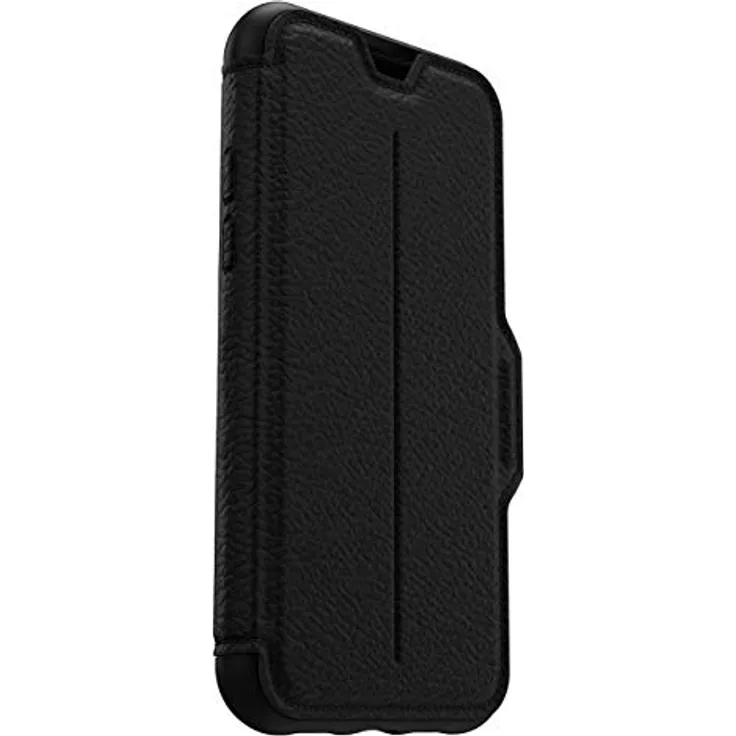OtterBox Strada Etui - Elegante, sturzsichere Folio Schutzhülle aus echtem Leder für iPhone 11, schwarz