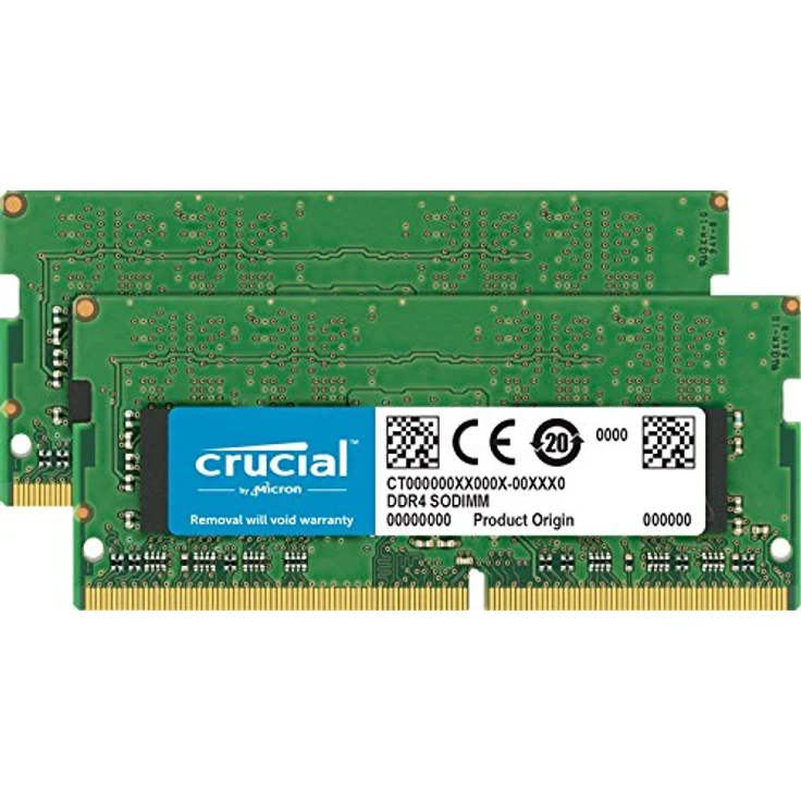 Crucial CT2K16G4S24AM 32GB (16GBx2) Speicher Kit (DDR4, 2400 MT-s, PC4-19200, Dual Rank x8, SODIMM, für Mac) – Bild 1
