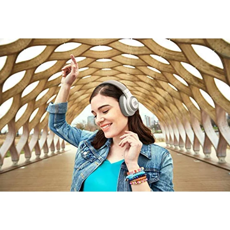 JBL E65BTNC Over Ear Bluetooth Kopfhörer - Active Noise Cancelling Headphones mit JBL Signature Sound - Musikgenuss für bis zu 24 Stunden Weiß – Bild 7
