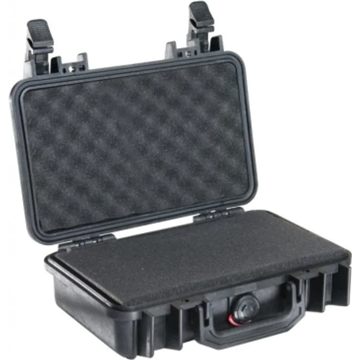 PELI 1170 Professioneller Kamerakoffer für Optimalen Schutz, IP67 Wasser- und Staubdicht, 3L Volumen, Hergestellt in den USA, Mit Schaumstoffeinlage (Anpassbar), Silber – Bild 1