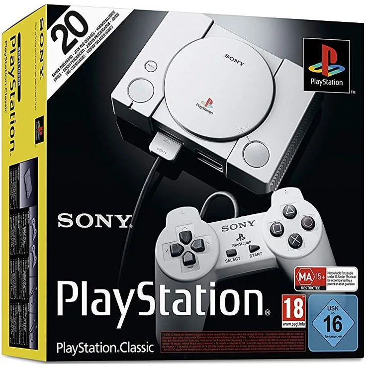 Sony PlayStation Classic Mini Grau inkl. 20 Spiele