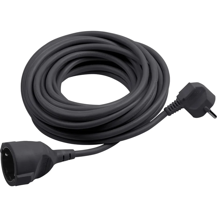 Meister Schutzkontakt-Verlängerung - 25 m Kabel - schwarz - Kunststoffleitung - IP20 Innenbereich - Verlängerungskabel mit Kindersicherung - Schuko-Verlängerung - 7433220 – Bild 1
