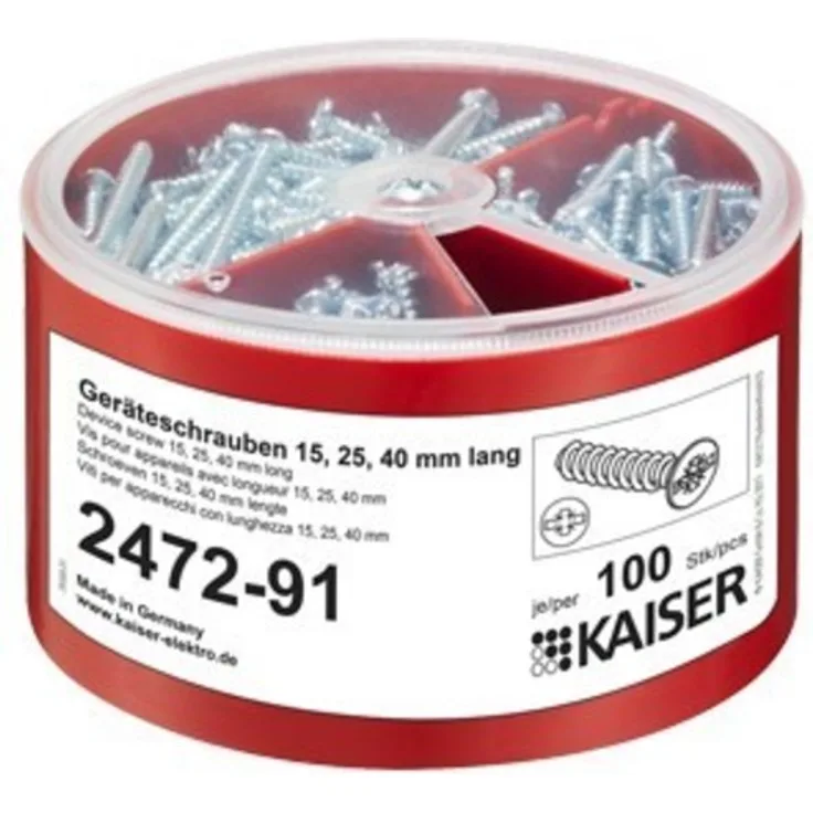 Kaiser Geräteschrauben-Box je 100 3,2x15/25/40 2472-91