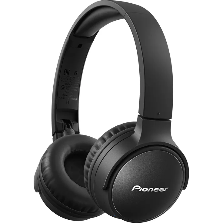 Pioneer S6 Wireless ANC Kopfhörer (faltbar, Geräuschunterdrückung, 30 Stunden Wiedergabe, Schnellladefunktion, Sprachassistenz, Bluetooth 5.0), Schwarz