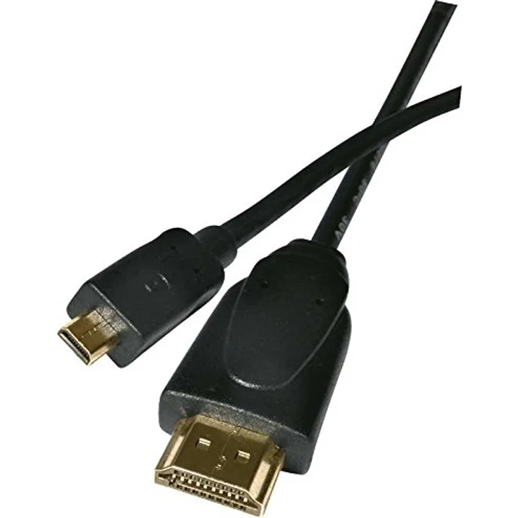 EMOS SB1201 1.5m HDMI 1.4 High Speed Kabel, A D Stecker 1,5M, Schwarz