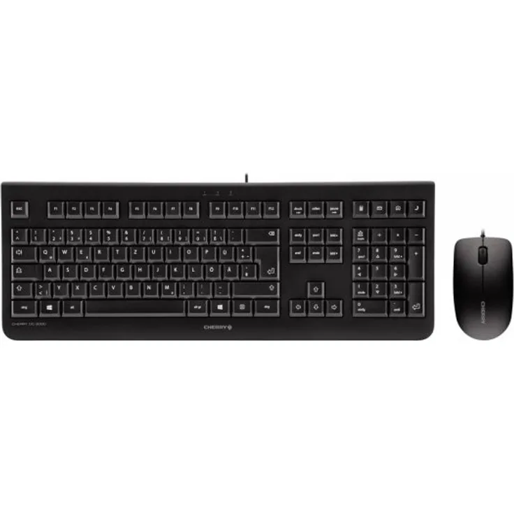 CHERRY DC 2000 - Tastatur-und-Maus-Set - USB - Deutsch QWERTZ - Schwarz (JD-0800DE-2)