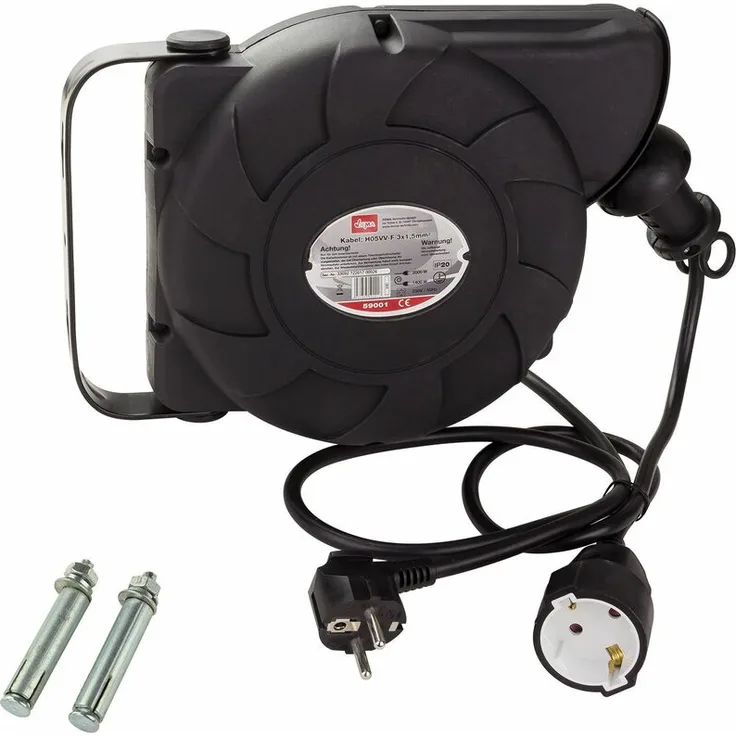 Automatik Wand Kabeltrommel 10m Kabelaufroller Verlängerungskabel Kabelrolle