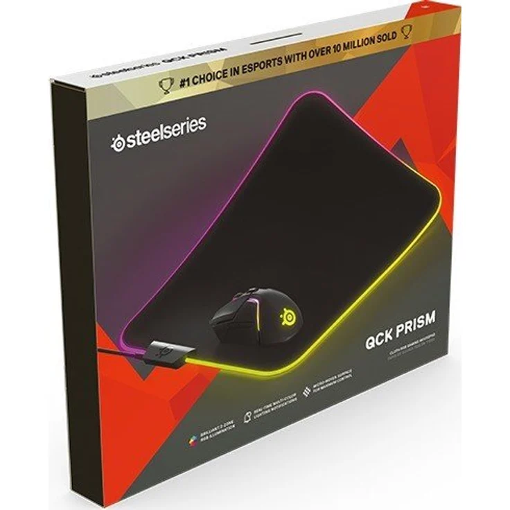 SteelSeries QcK Prism Cloth - Gaming Mouse Pad 2 Zonen RGB-Beleuchtung Mittelgroße – Bild 3