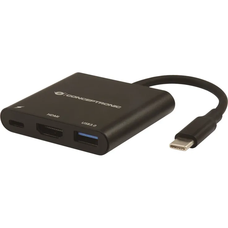 Conceptronic DONN01B USB-C ZU -HDMI-Adapter, SCHWARZ