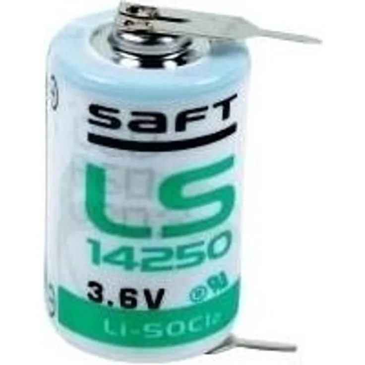 Saft Spezial-Batterie 1/2 AA U-Lötpins Lithium LS 14250 2PF 3.6 V 1200 mAh 1 St.