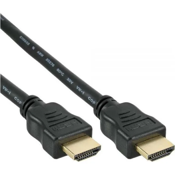 InLine High Speed HDMI Cable with Ethernet Premium - Video-/Audio-/Netzwerkkabel - HDMI - HDMI, 19-polig (M) - HDMI, 19-polig (M) - 2,0m - Dreifachisolierung - Schwarz (17502P)