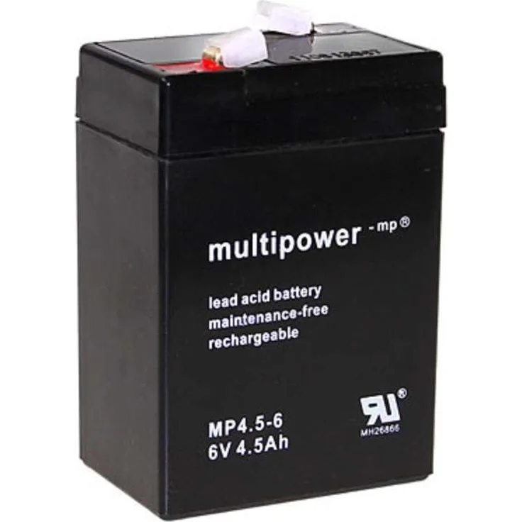 Multipower Blei-Akku MP4,5-6 Pb 6V 4,5Ah Faston 4,8