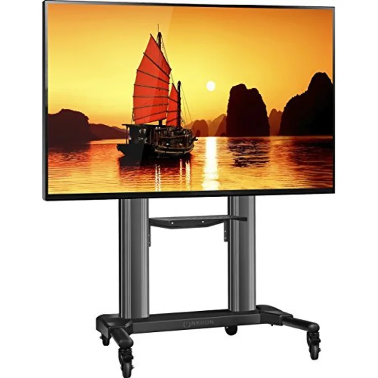 ONKRON TV Standfuss mit Rollen für 40“ – 75 Zoll LCD LED Plasma TV bis 45 kg VESA 700 x 400 mm TS27-71