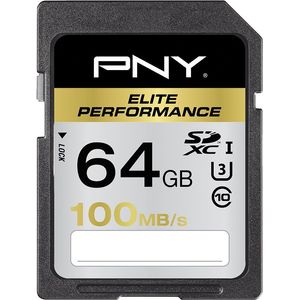 Bild für PNY Speicherkarte SDXC Elite Performance 64GB 100MB-s Class 10 UHS-1 U3