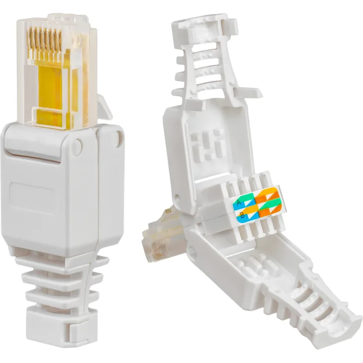 Netzwerkstecker mit vergoldeten Kontakten RJ45 CAT.5e