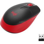 Logitech kabellose Maus M190, geschwungenes Design für beidhändige Nutzung, Batterielebensdauer von 18 Monaten + Stromsparmodus, USB-Empfänger, präzise Kontrolle dank breitem Rad und Tasten - Rot
