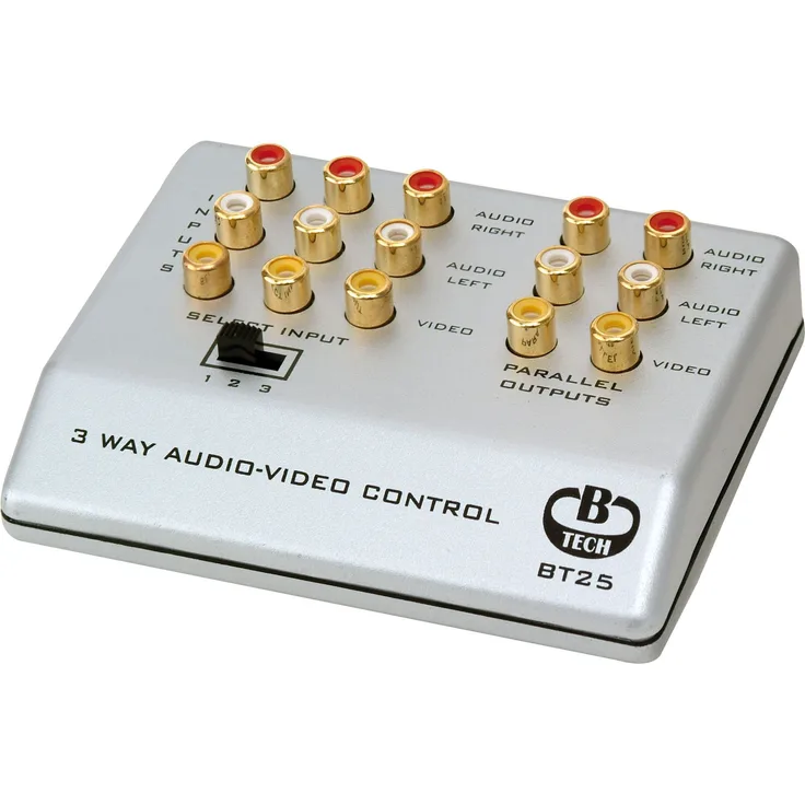 b-tech BT25-S VENTRY - 3-Way Audio Video Control (RCA)