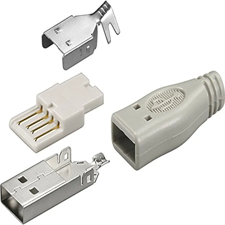 USB A Stecker - Lötversion inkl. Tülle