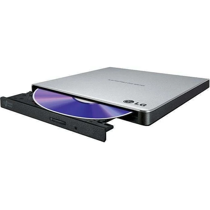 LG GP57ES40 8x8x8xDVD+RW 8x6DVD-RW 6xDVD+-- DL 5xDVD-RAM DVD-Brenner Slim extern USB2.0 Silber RTL – Bild 2