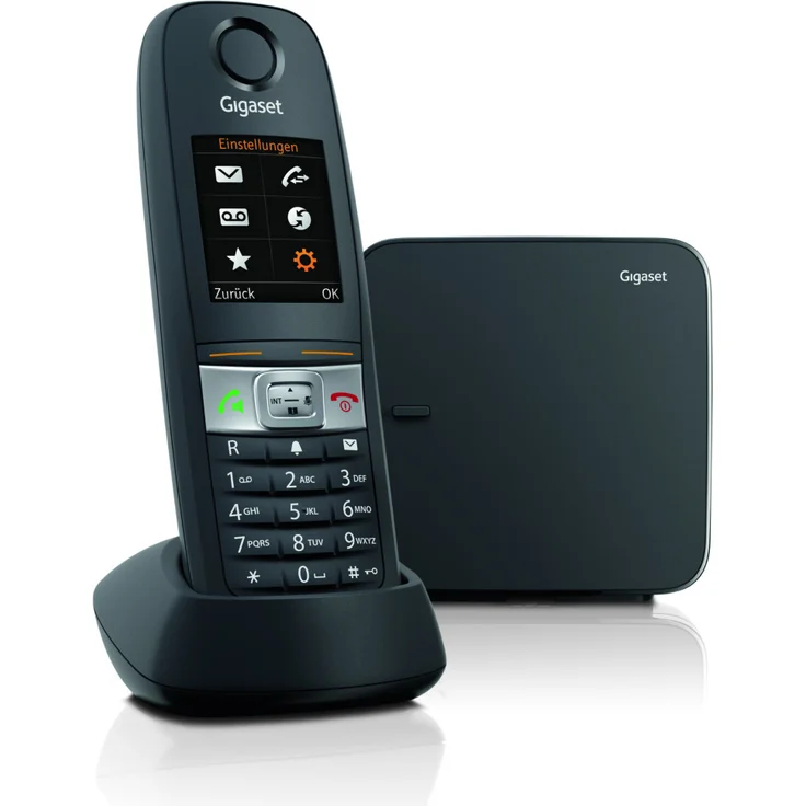 Gigaset E630 schnurloses Telefon, DECT-Telefon, extra robustes Universal-Mobilteil mit wasserfester Tastatur und hell beleuchtetem Farbdisplay, Analog-Telefon, schwarz – Bild 2