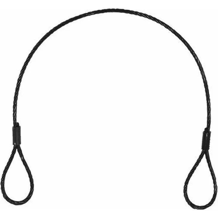EUROLITE Stahlseil (SC) 400x3mm schwarz ohne Verbinder
