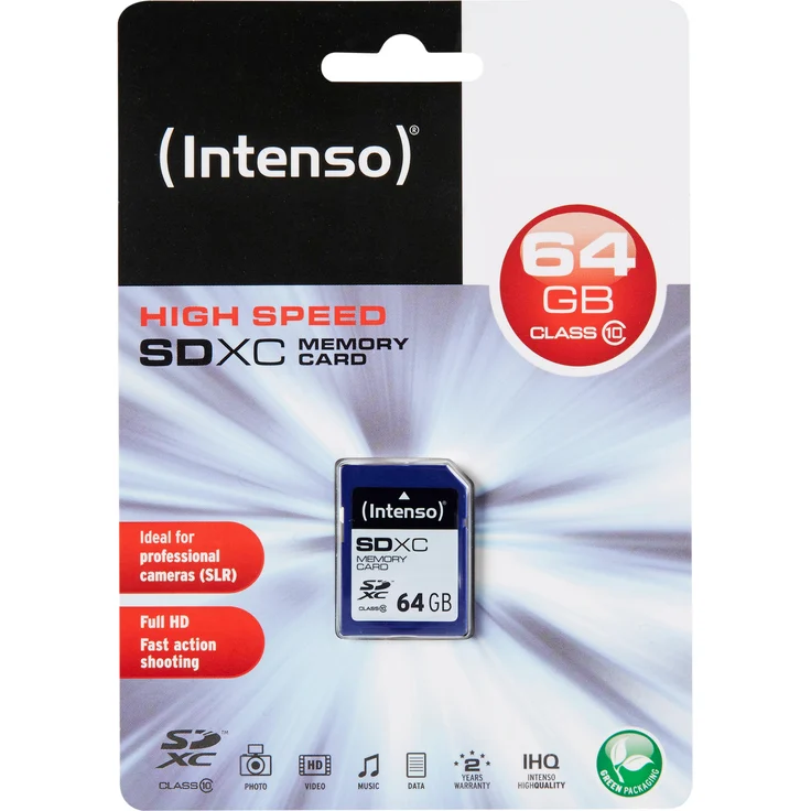 Intenso SDXC 64GB Class 10 Speicherkarte blau – Bild 2