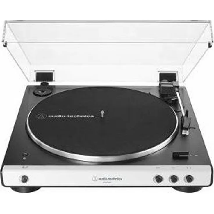 Audio-Technica AT-LP60XBT Vollautomatischer Bluetooth Stereo-Plattenspieler, weiss