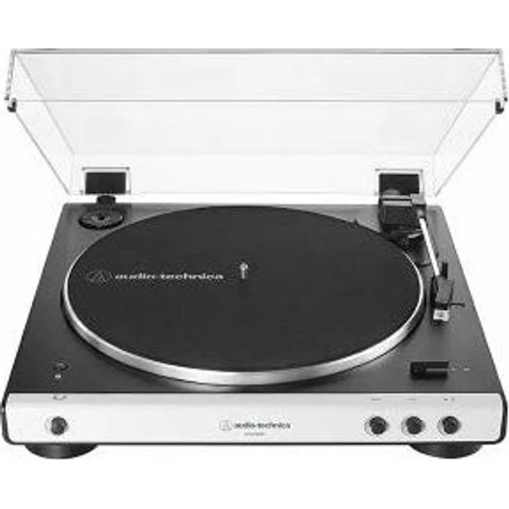 Audio-Technica AT-LP60XBT Vollautomatischer Bluetooth Stereo-Plattenspieler, weiss – Bild 1