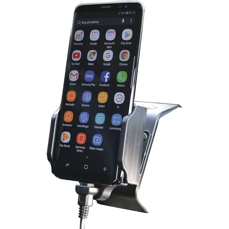 KRAM Fix2car Aktiv Universal Halter USB Typ C-Anschluss-USB-Kabel 2.1A Swivel