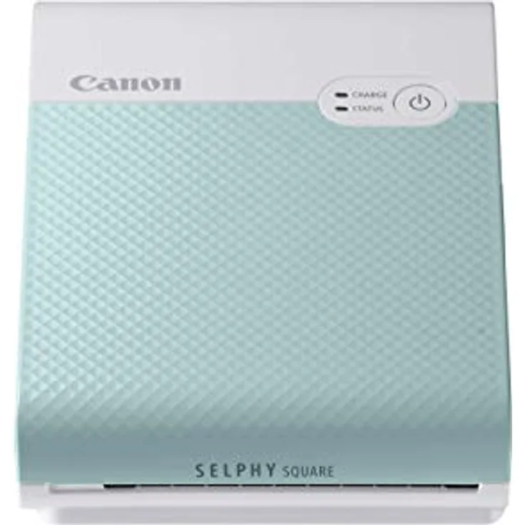 Canon SELPHY SQUARE QX10 Mini-Fotodrucker - mit quadratischem Druck (eingebauter Akku, WLAN, 287 dpi x 287 dpi, USB Kabel, Thermosublimationsdruck) mintgrün