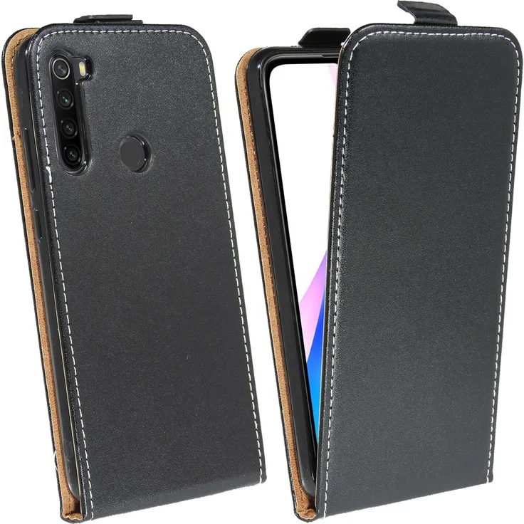 cofi1453 Flip Hülle, geeignet für Xiaomi Redmi Note 8T, Flipstyle-Tasche, schwarz
