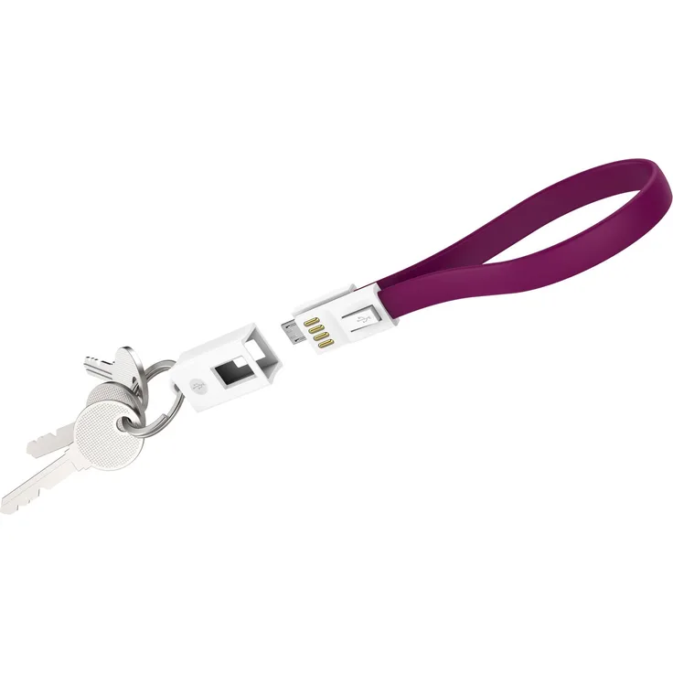 XLAYER Kabel Colour Line Key Cable Micro USB 0.2m Purple