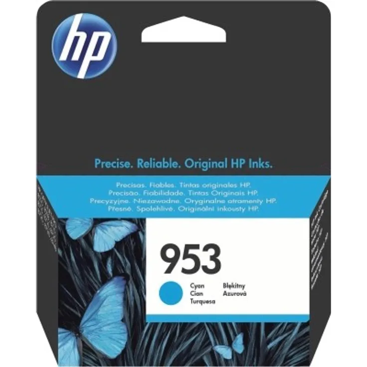 HP 953 Cyan Original Druckerpatrone für HP Officejet Pro 8210, 8710, 8720, 8730, 8740, Standard