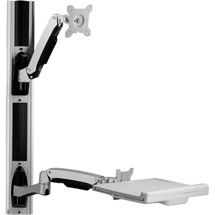 ICY BOX IB-MS6003-W Sit-Stand-Workstation mit Wandbefestigung