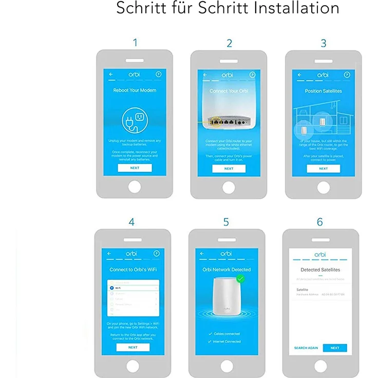 Netgear Orbi RBS40V-100EUS Voice Mesh WLAN Smart Lautsprecher (Erweiterung um 125 m² Abdeckung, integrierte Amazon Alexa, Repeater für Orbi Mesh-WiFi-Systeme, High Speed Satellit Smart Home Speaker) - Preisvergleich – Bild 4