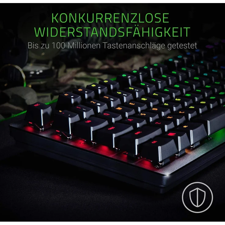 Razer Huntsman Mechanische Gaming Tastatur (mit Opto-Mechanical Schaltern, Lebensdauer von 100 Millionen Tastenanschlägen, RGB Chroma Beleuchtung, QWERTZ-Layout) – Bild 6