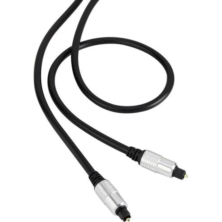 Toslink Digital-Audio Anschlusskabel [1x Toslink-Stecker (ODT) - 1x Toslink-Stecker (ODT)] 1.50m Schwarz SuperSoft-Ummantelung