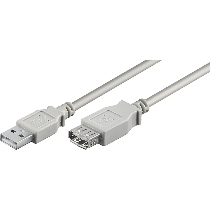 Wentronic Goobay - USB-Verlängerungskabel - USB (W) bis USB (M) - 1.8 m - Grau (68715)