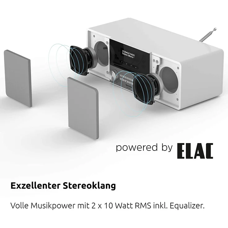 TechniSat DIGITRADIO 3 CD-Radio mit Bluetooth, OLED-Display, Wecker, weiß – Bild 4