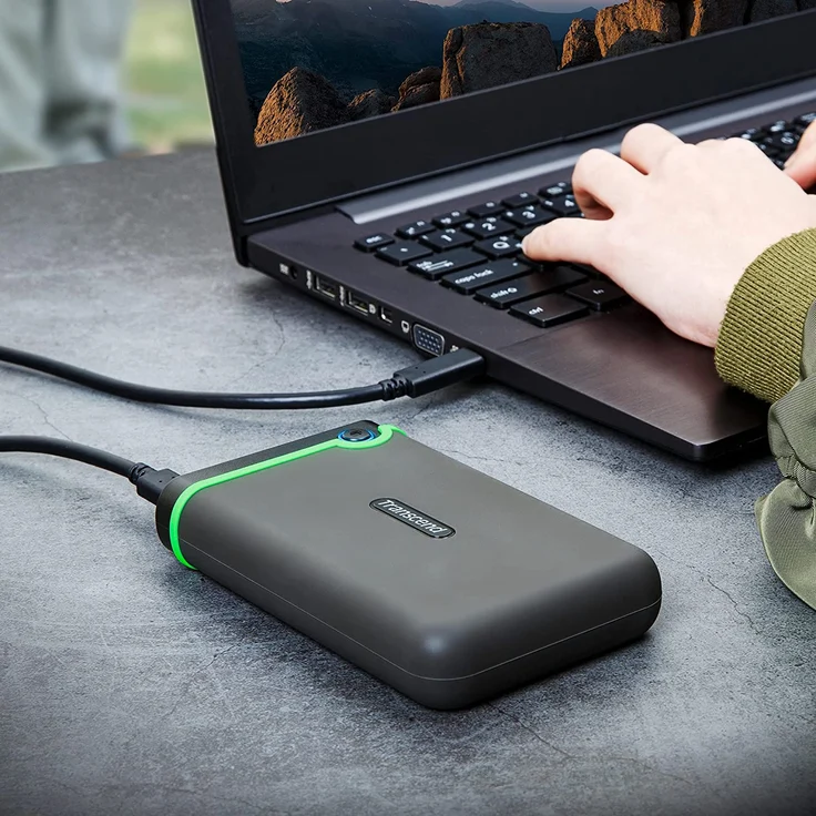 Transcend StoreJet 25M3C - Festplatte - 4 TB - extern (tragbar) - 2.5 Zoll (6.4 cm) - USB 3.1 Gen 1 - Iron Gray – Bild 2