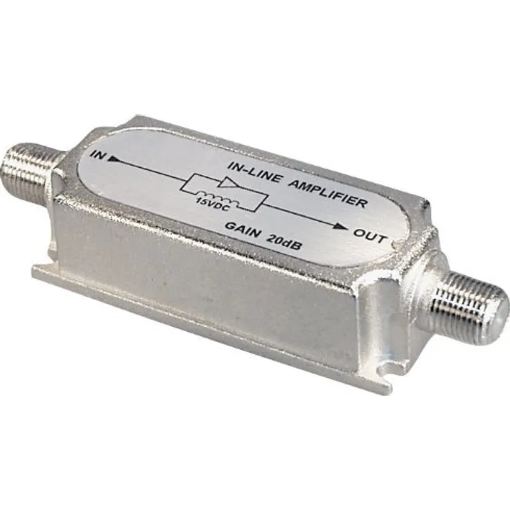 Antennenverstärker 5-2400 MHz, Verstärkung 20 dB, für 15 ±3 V DC