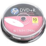 HP DVD+R DL Rohlinge bedruckbar, 10er Spindel DVD+R 8,5 GB - Preisvergleich
