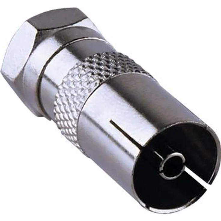 Schwaiger Adapter (F-Stecker auf DIN-Buchse) Silber