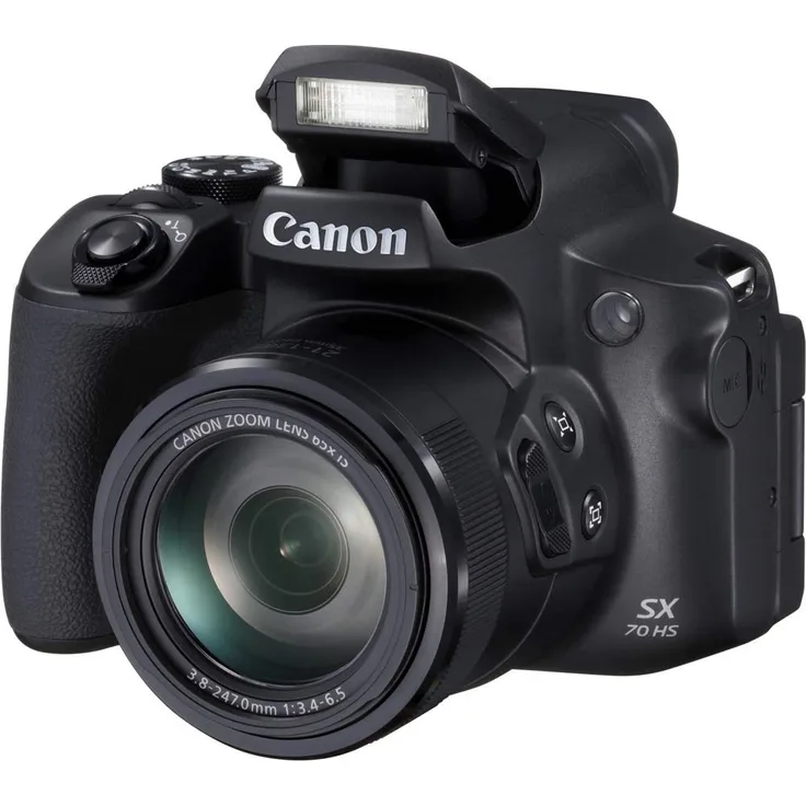 Canon PowerShot SX70 HS (20,3 MP, 65fach optischer Zoom, Dreh- und schwenkbares 7,5cm LCD, WLAN, 4K-Video)