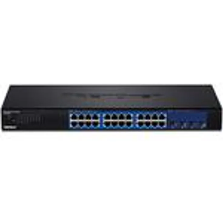 TRENDnet 28-Port Web Smart Switch mit 24 x Gigabit Ports & 4 x 10G SFP+ Slots, TEG-30284