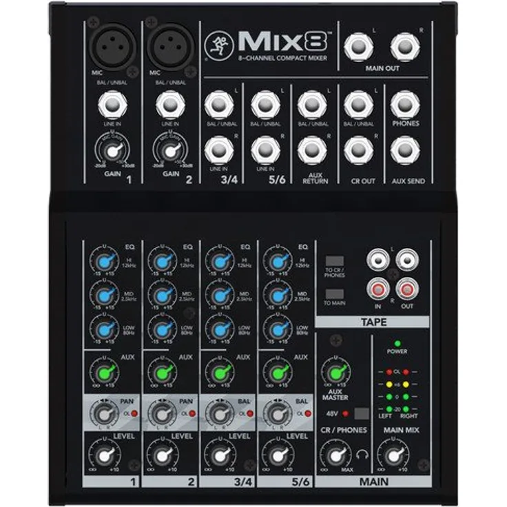 Mackie 25812 Mix8 8-Channel Compact DJ Mischer