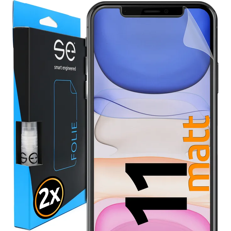 smart engineered Matte Schutzfolie, geeignet für Apple iPhone 11, Displayschutzfolie, matt