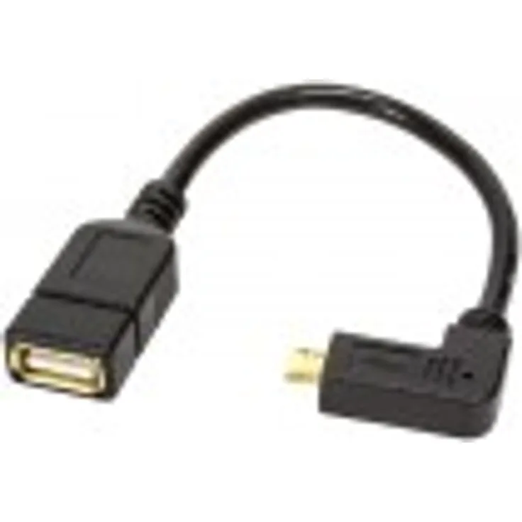 BIGtec Big1213 OTG Datenkabel Kabel USB micro Buchse > Stecker 90 Grad gewink...