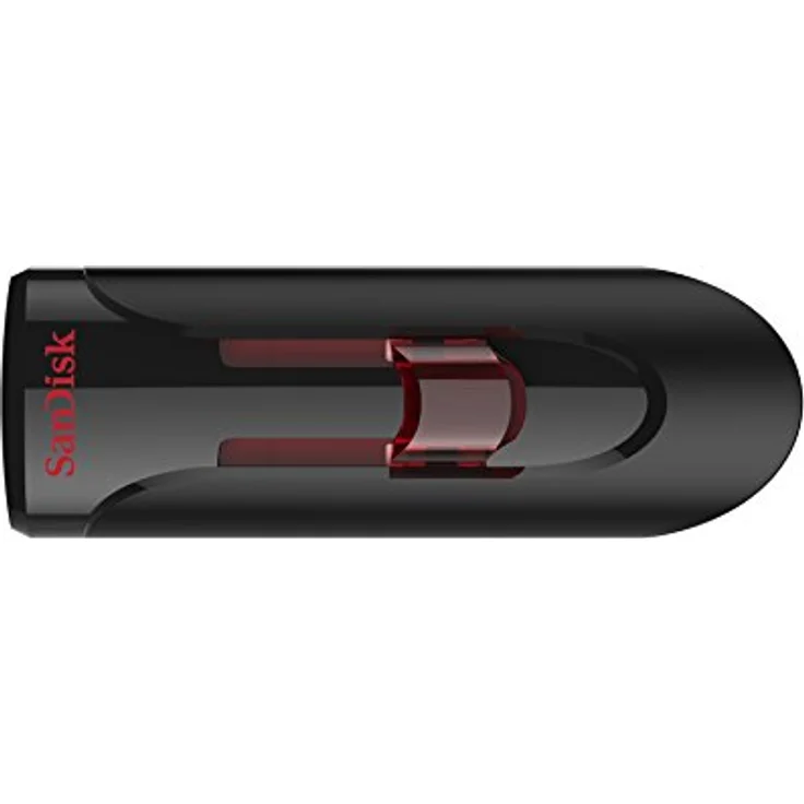 Sandisk UFM 128GB USB Cruzer Glide 3.0 128GB USB 3.0 (3.1 Gen 1) Typ A Schwarz, Rot USB-Flash-Laufwerke (128 GB, USB 3.0 (3.1 Gen 1), Typ A, Slide, Schwarz, Rot) – Bild 1