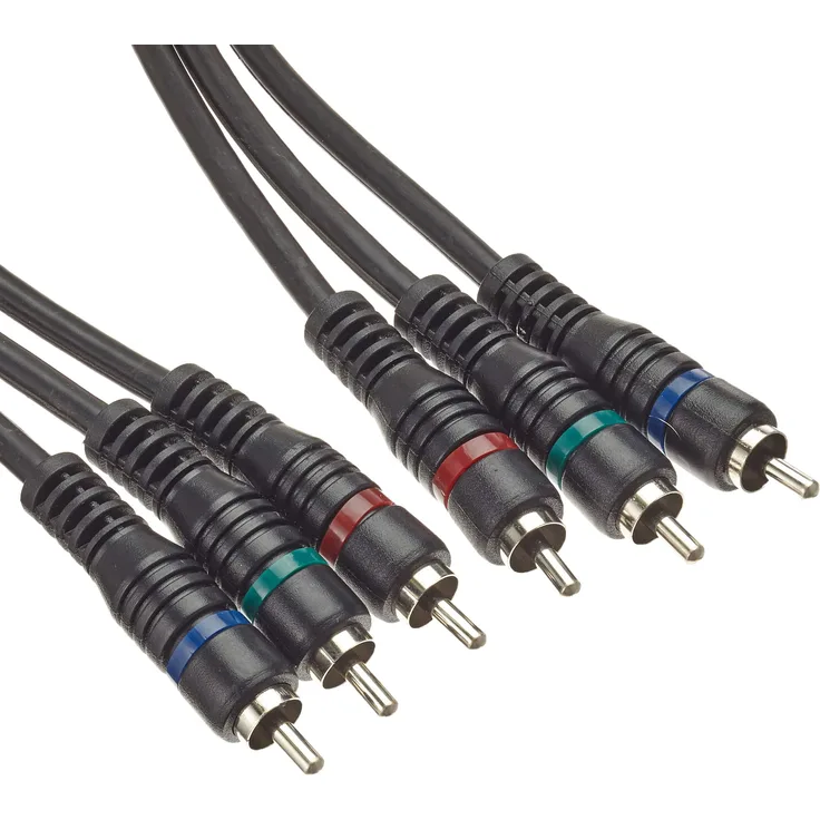 PremiumCord Cinch Kabel HQ 10m, 3x Cinch RCA Stecker auf 3x Cinch RCA Stecker, Qualität Audio Video Verbindungskabel, Stereo, für TV, Handys, MP3, HiFi, Farbe schwarz